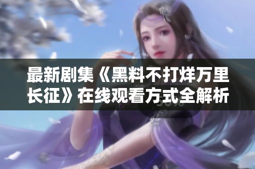 最新剧集《黑料不打烊万里长征》在线观看方式全解析