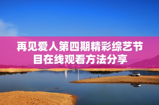再见爱人第四期精彩综艺节目在线观看方法分享