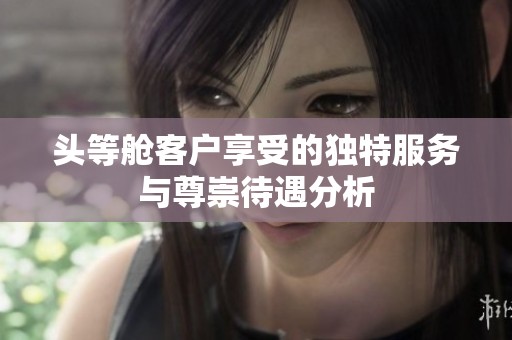 头等舱客户享受的独特服务与尊崇待遇分析