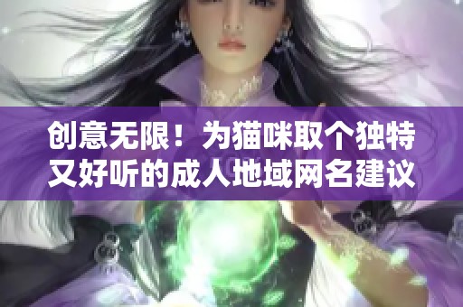 创意无限！为猫咪取个独特又好听的成人地域网名建议