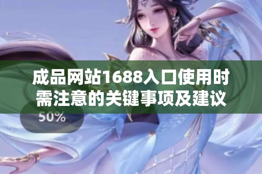 成品网站1688入口使用时需注意的关键事项及建议