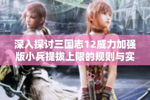 深入探讨三国志12威力加强版小兵提拔上限的规则与实战策略