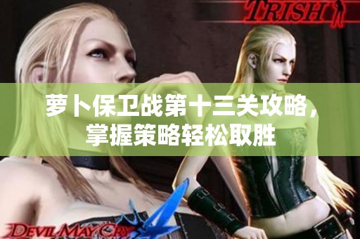 萝卜保卫战第十三关攻略，掌握策略轻松取胜