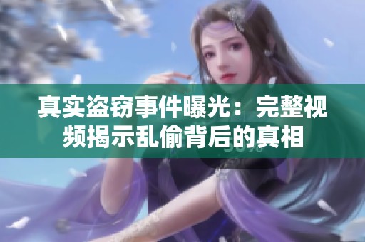 真实盗窃事件曝光：完整视频揭示乱偷背后的真相
