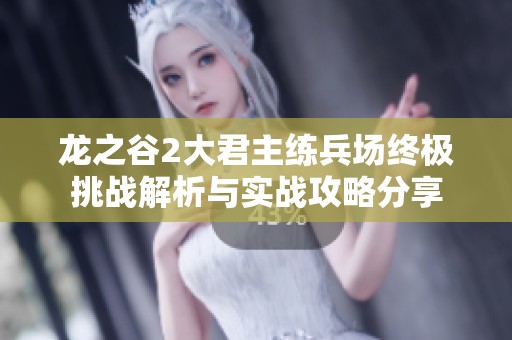 龙之谷2大君主练兵场终极挑战解析与实战攻略分享