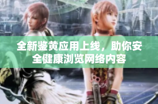 全新鉴黄应用上线，助你安全健康浏览网络内容