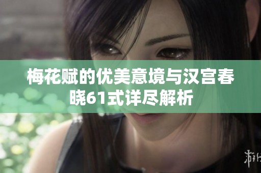 梅花赋的优美意境与汉宫春晓61式详尽解析